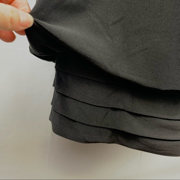 Morgan & Co. Solid Black Draped Spaghetti Strap Mini Balloon Dress Retro - Picture 4 of 15